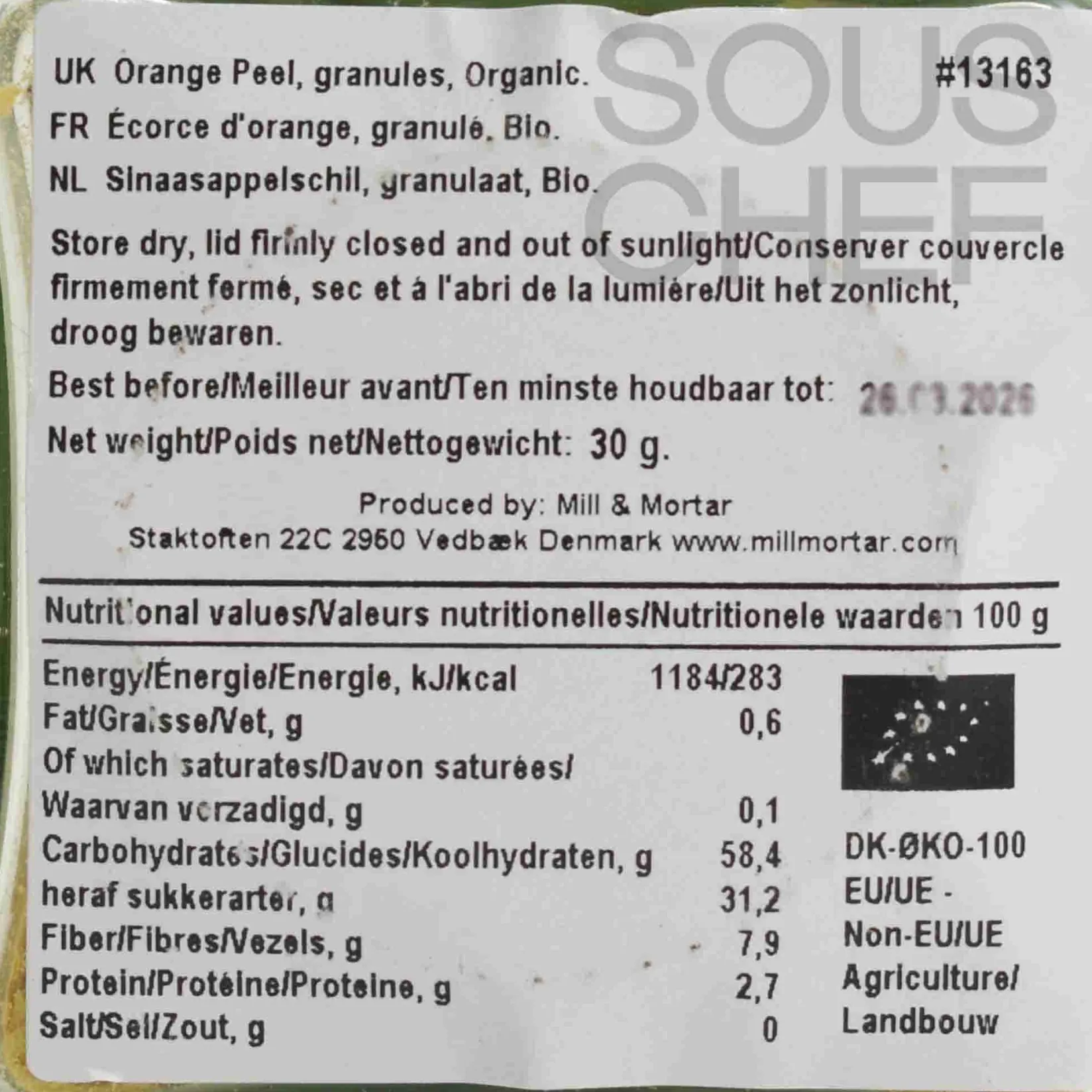 Mill & Mortar Middle Eastern Ingredients|Baking Ingredients^Organic Orange Peel, 30g