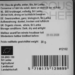 Mill & Mortar Ingredients Brands|Indian Ingredients^Organic Whole Cloves, 35g