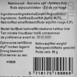 Mill & Mortar Ingredients Brands|French Ingredients^Red Wine Salt Flakes, 80g