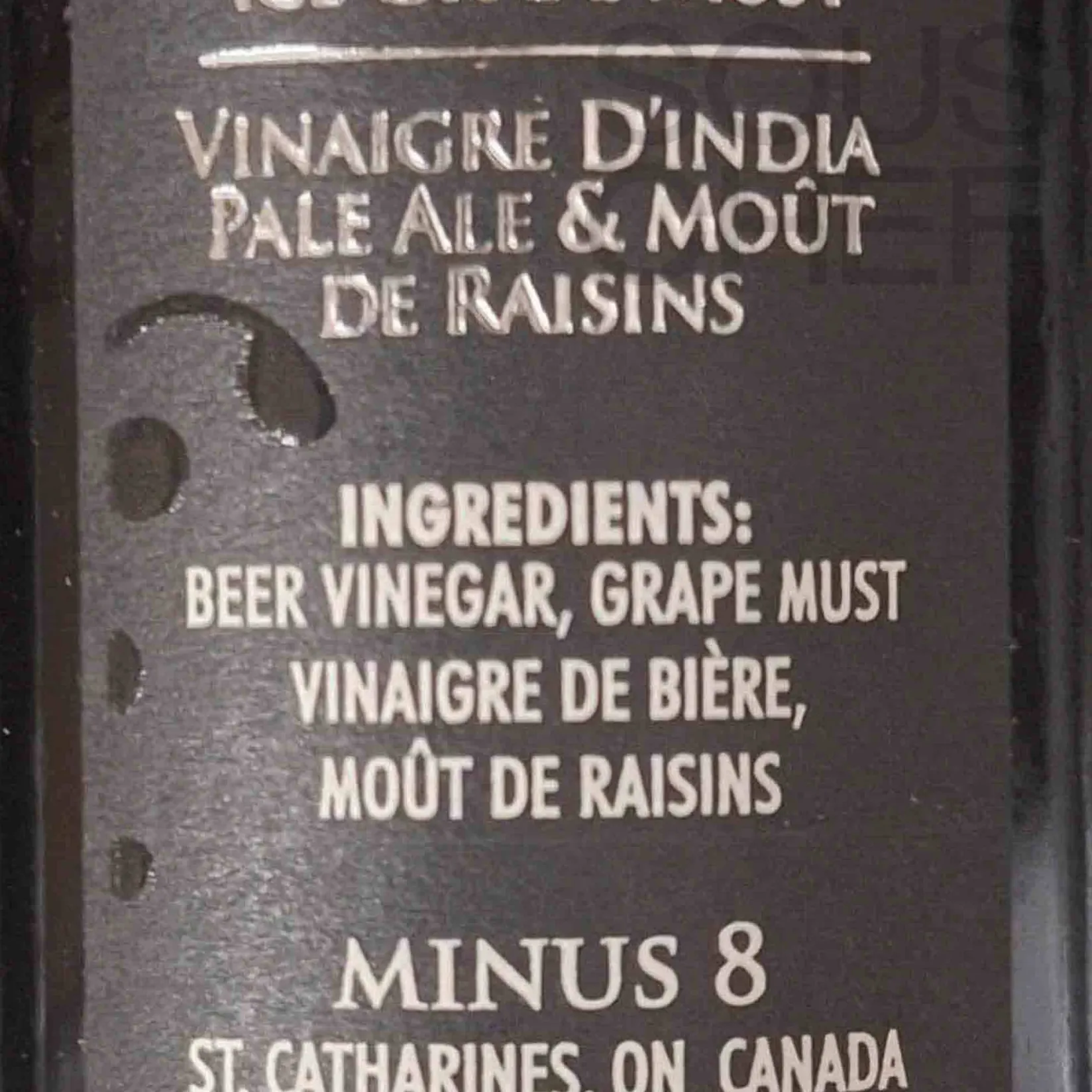 Minus8 Ingredients Brands|Oil, Vinegar & Dressings^Minus 8 Vinegar IP8 Beer, 200ml