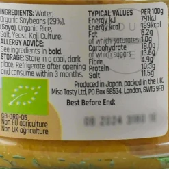 Belazu Japanese Ingredients|Sauces & Condiments^Miso Tasty Organic Shiro White Miso Paste, 200g