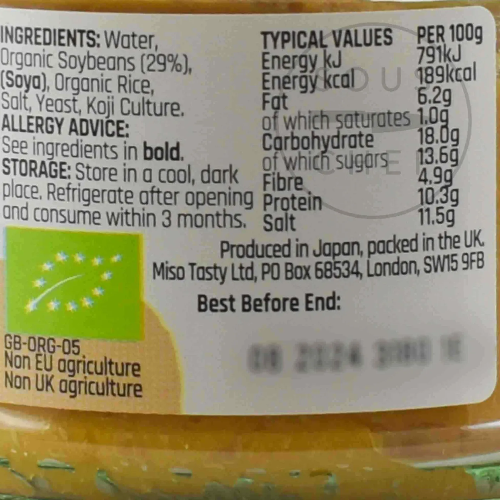 Belazu Japanese Ingredients|Sauces & Condiments^Miso Tasty Organic Shiro White Miso Paste, 200g