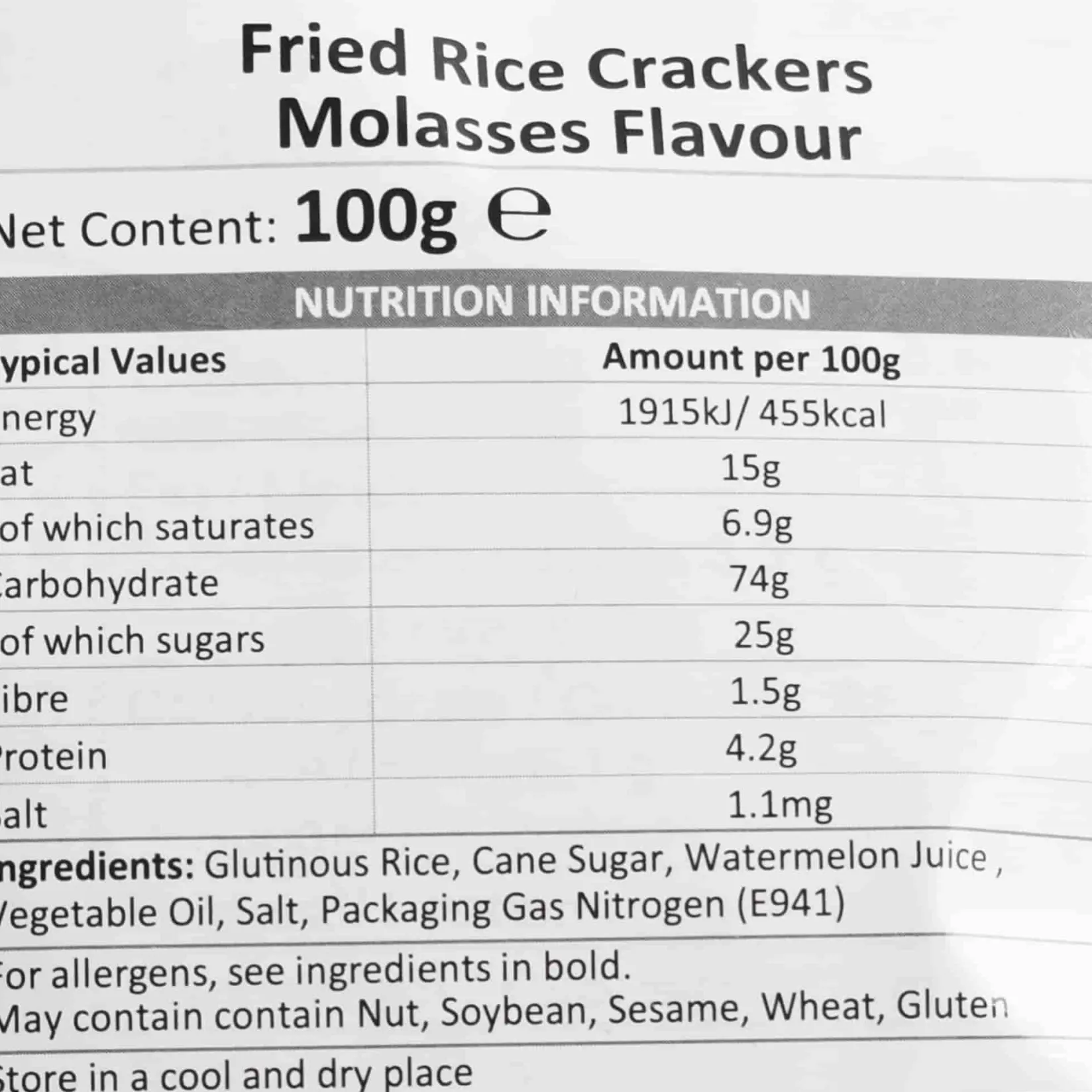 Thai To Ingredients Brands|Snacks^Molasses Rice Crackers, 100g