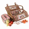 Les Jardin de la Comtesse Picnicware|Disposable Tableware^Montmarte Red Striped Picnic Hamper, 4 Person