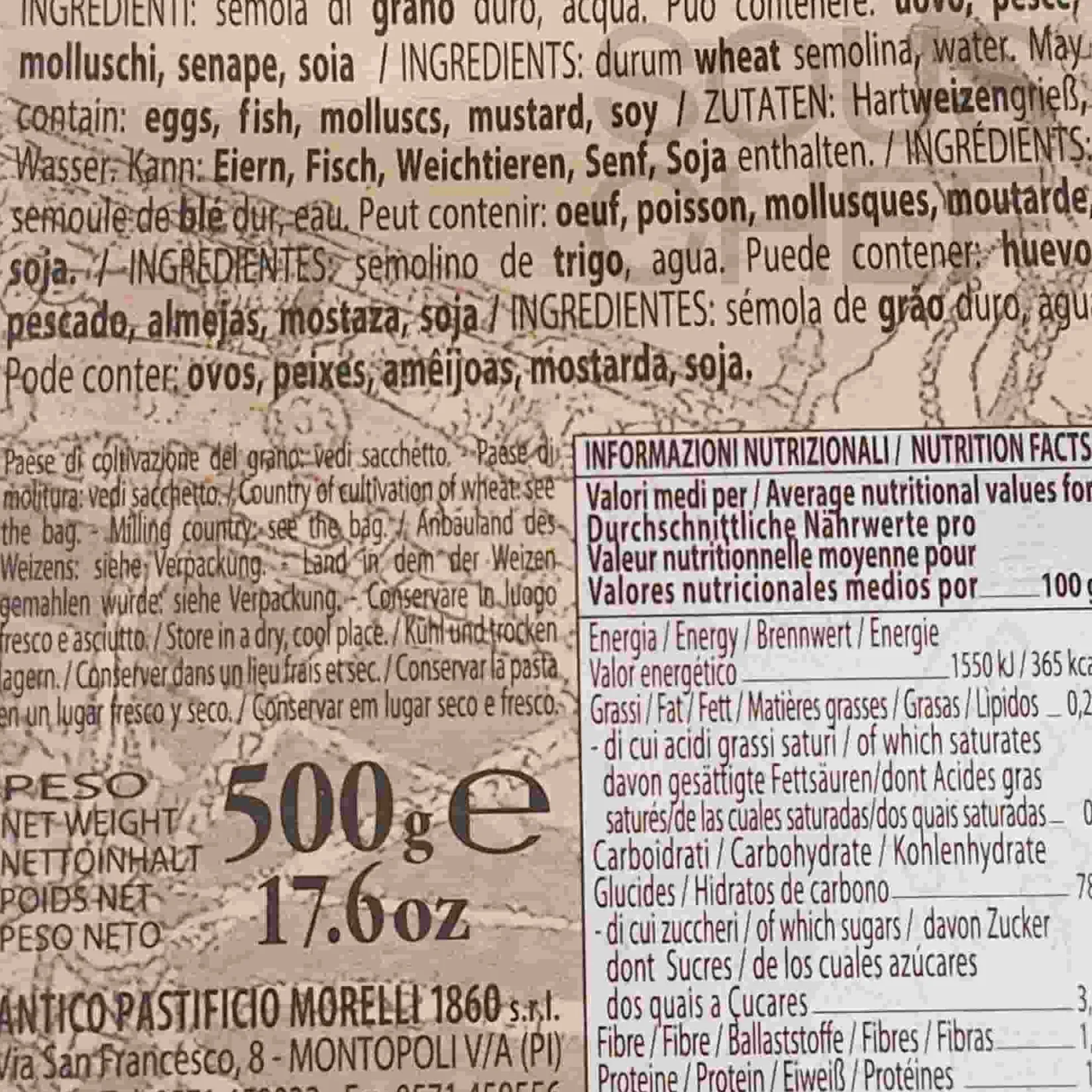 Morelli Italian Ingredients|Pasta, Rice & Beans^Anelli di Toscana, 500g