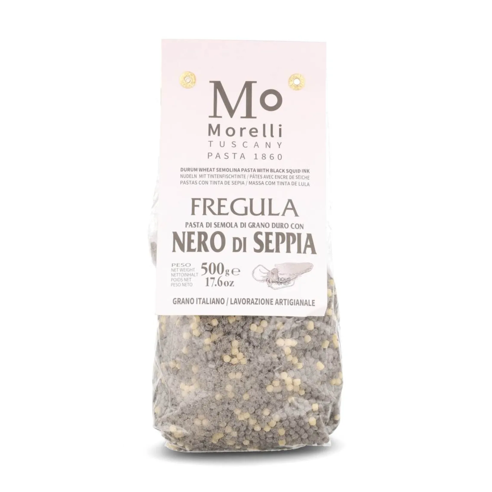 Morelli Ingredients Brands|Italian Ingredients^Black and White Fregola, 500g