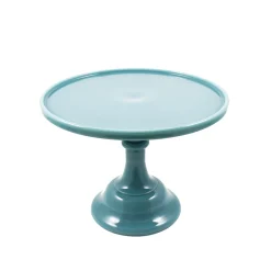 Mosser Glass Tableware Brands|American Ingredients^Georgia Blue Milk Glass Cake Stand 10"