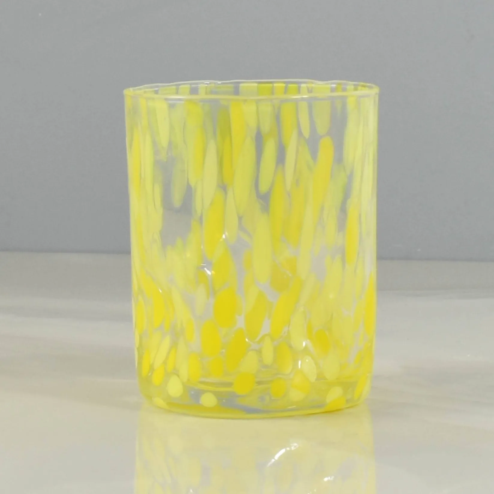Alessandro Coppola Table Setting|Drinking Glasses^Murano Glass Tumbler, Yellow