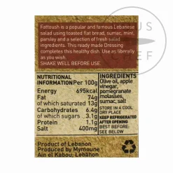 Mymoune Ingredients Brands|Middle Eastern Ingredients^Lebanese Fattoush Salad Dressing, 250ml