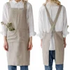 Linen Tales Kitchen Textiles & Clothing^Natural Crossback Linen Apron