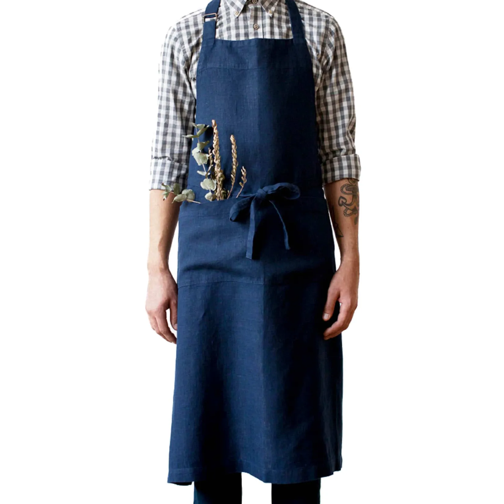 Linen Tales Kitchen Textiles & Clothing^Navy Chef Linen Apron