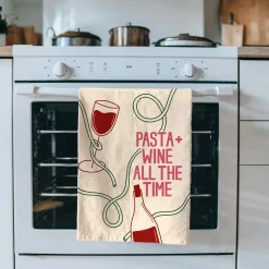 Neesh Home Kitchen Textiles & Clothing^Pasta and Wine Tea Towel