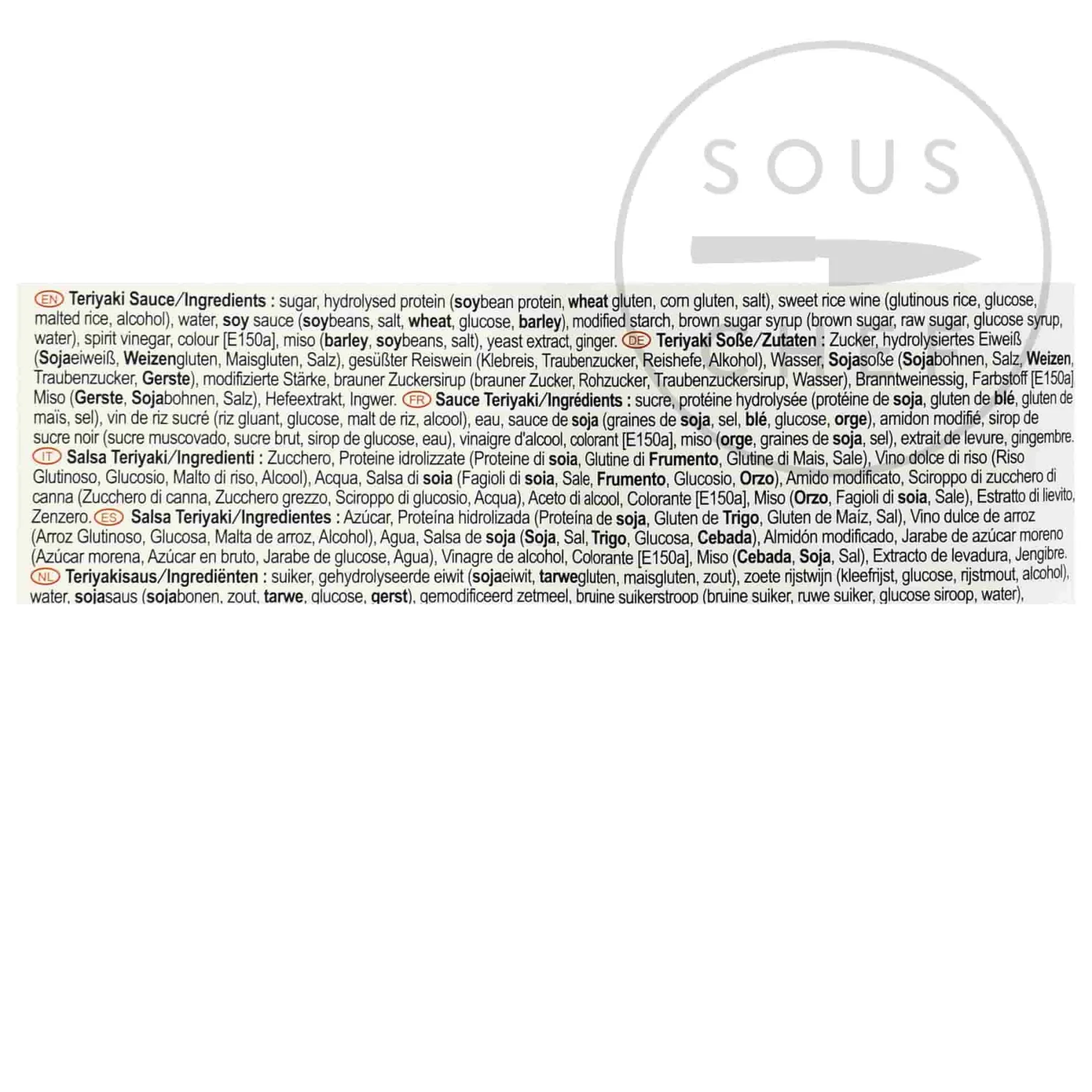 Nihon Shokken Ingredients Brands|Japanese Ingredients^Teriyaki Sauce, 2kg