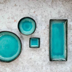 Kiji Stoneware & Ceramics Korean Ingredients|Japanese Ingredients^Oblong Turquoise Platter