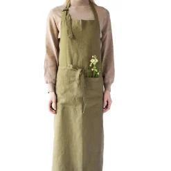 Linen Tales Kitchen Textiles & Clothing^Olive Chef Linen Apron