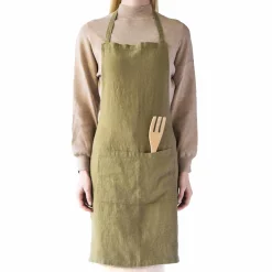 Linen Tales Kitchen Textiles & Clothing^Olive Daily Linen Apron