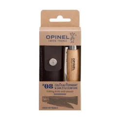 Opinel Kitchen Knives^Folding Knife Gift Set with Faux Leather Sheath