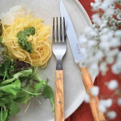 Opinel Cutlery|Tableware Brands^La Table Au Soleil 8 Piece Olive Wood Handle Cutlery Set