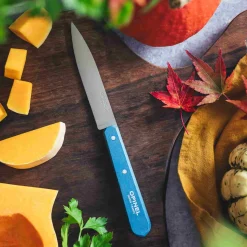 Opinel Kitchen Knives^No 112 Blue Beechwood Handle Paring Knife, 10cm