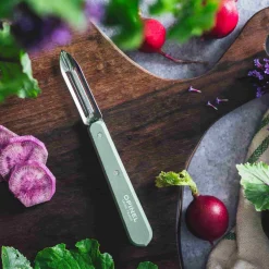 Opinel Kitchen Tools & Utensils^No 115 Sage Beechwood Handle Peeler, 6cm