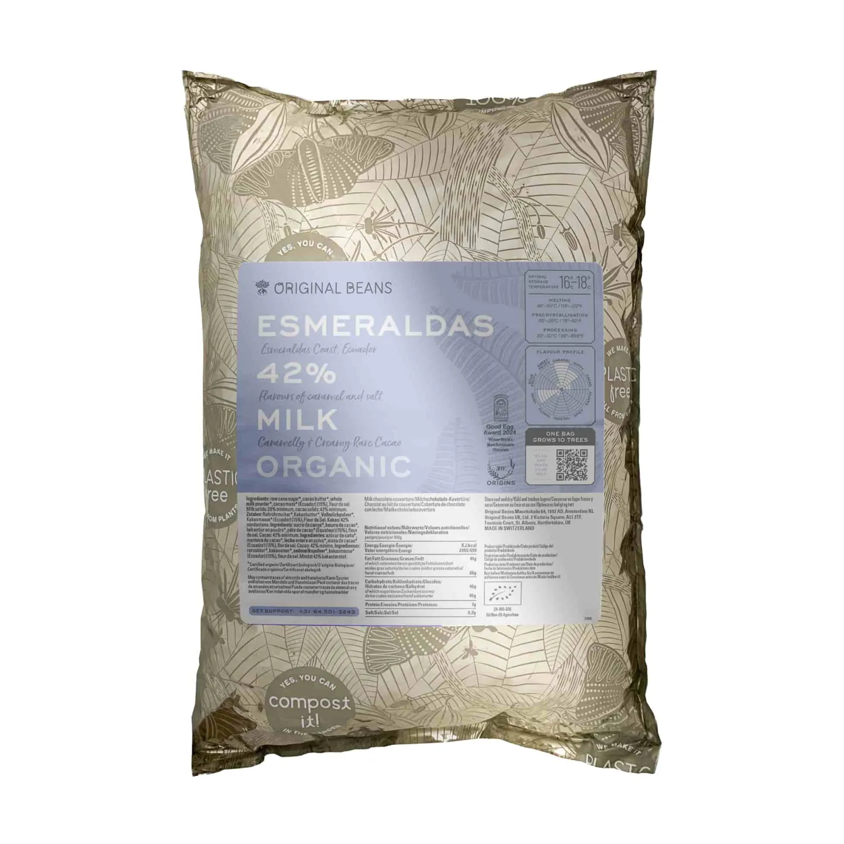 Original Beans Chocolate & Sweets|Baking Ingredients^42% Esmeraldas Milk Couverture Chocolate, 2kg
