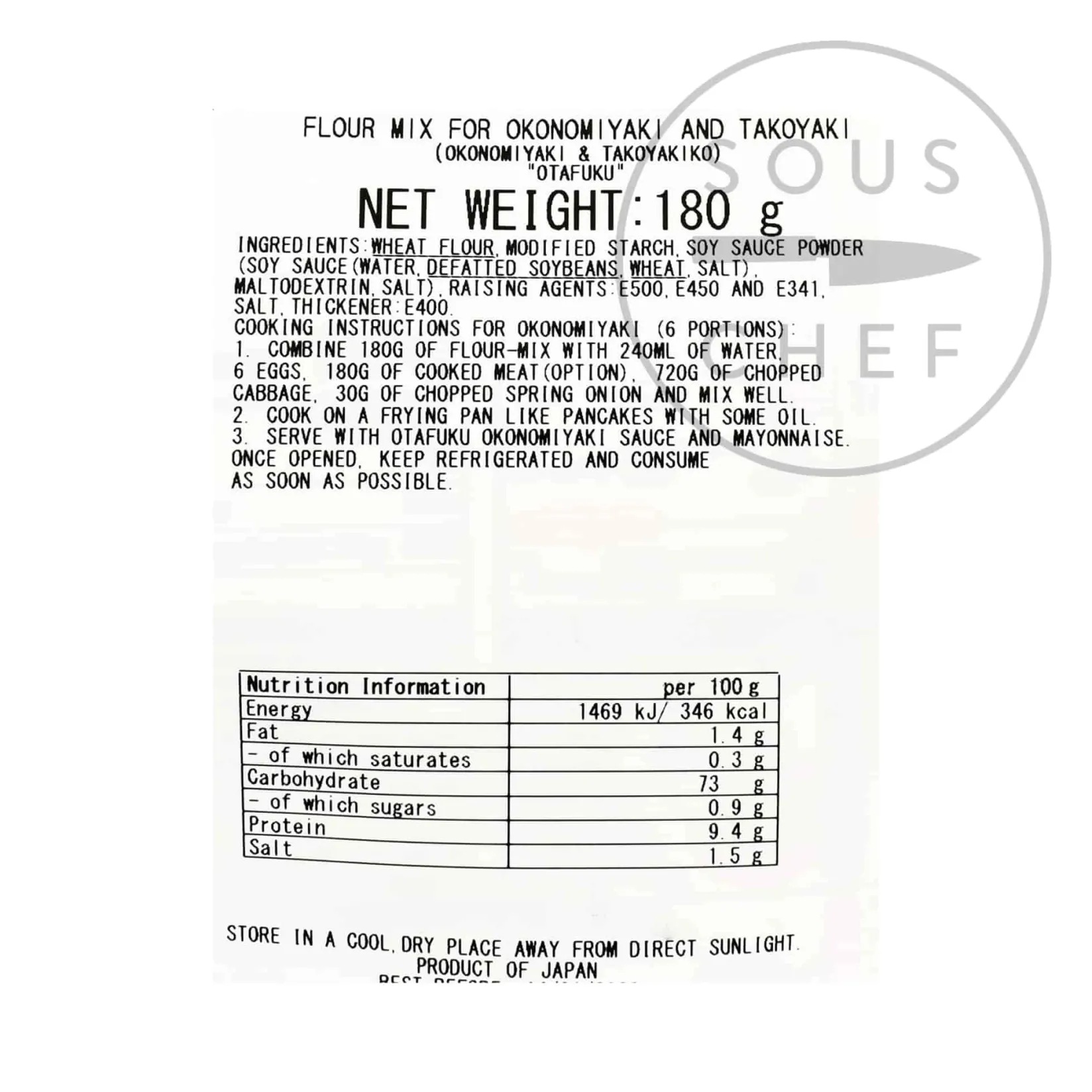 Otafuku Ingredients Brands|Japanese Ingredients^Okonomiyaki Takoyaki Powder, 180g