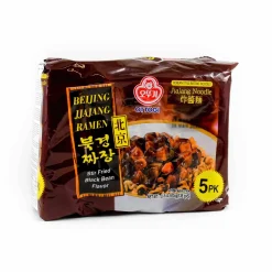 Ottogi Ingredients Brands|Korean Ingredients^Jjajang Black Bean Sauce Ramen Noodles, 5 x 135g