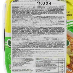 Ottogi Ingredients Brands|Korean Ingredients^Vegan Jin Ramen Veggie Multi 4 Pack Noodles, 4 x 110g