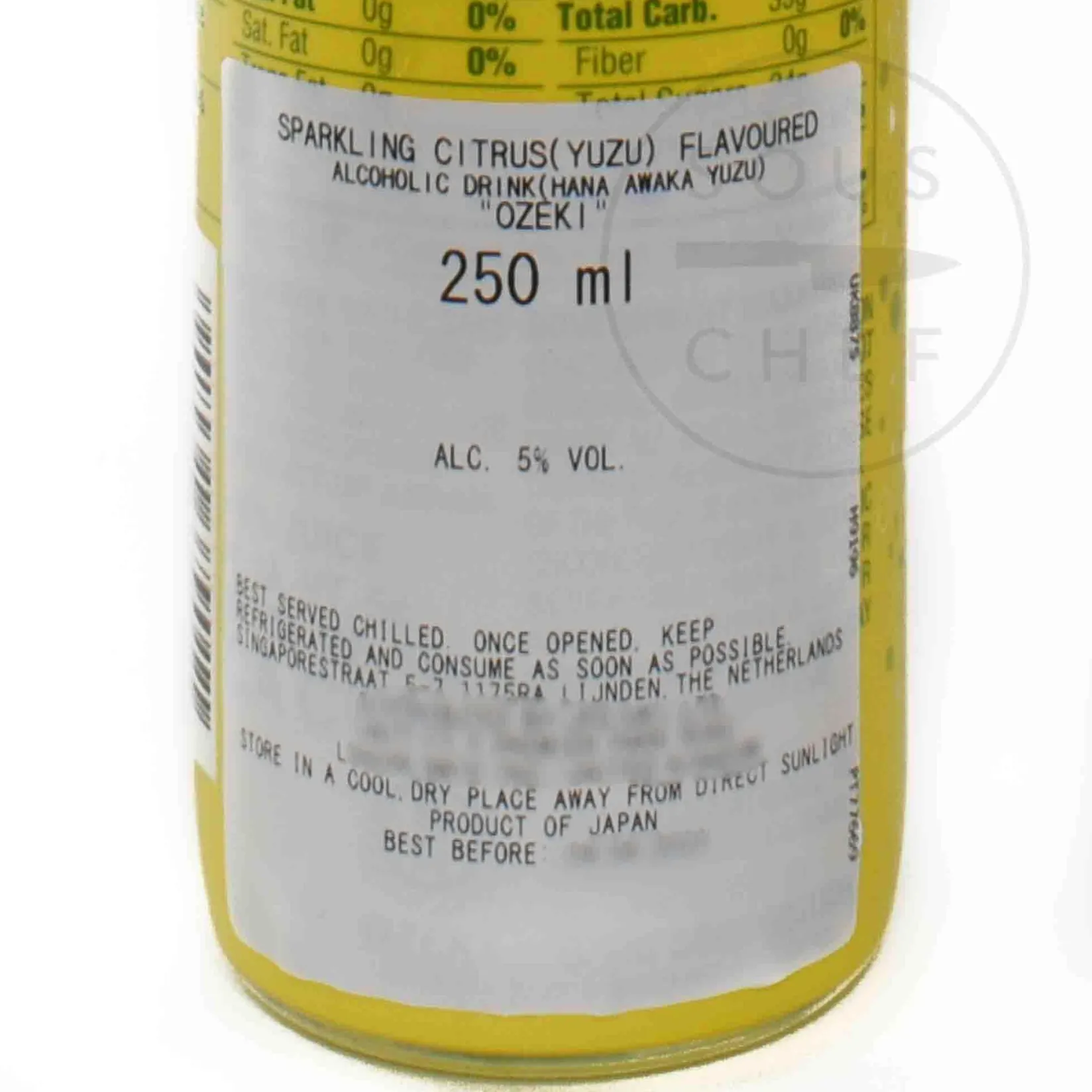 Ozeki Japanese Ingredients|Drinks^Hana Awaka Yuzu Sparkling Sake 5%, 250ml