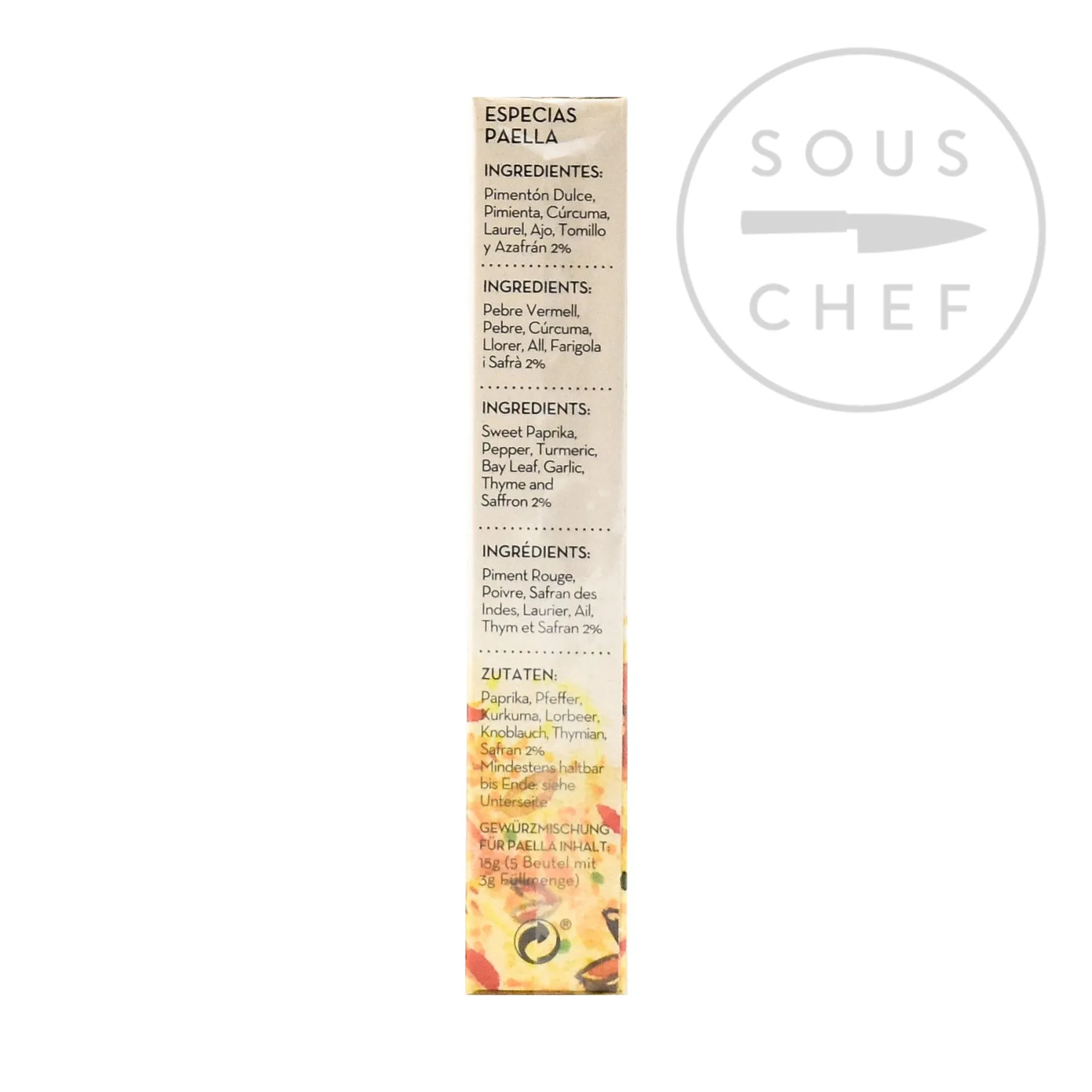 Safronsa Spanish Ingredients|Herbs & Spices^Paella Seasoning Sachets, 5 x 3g
