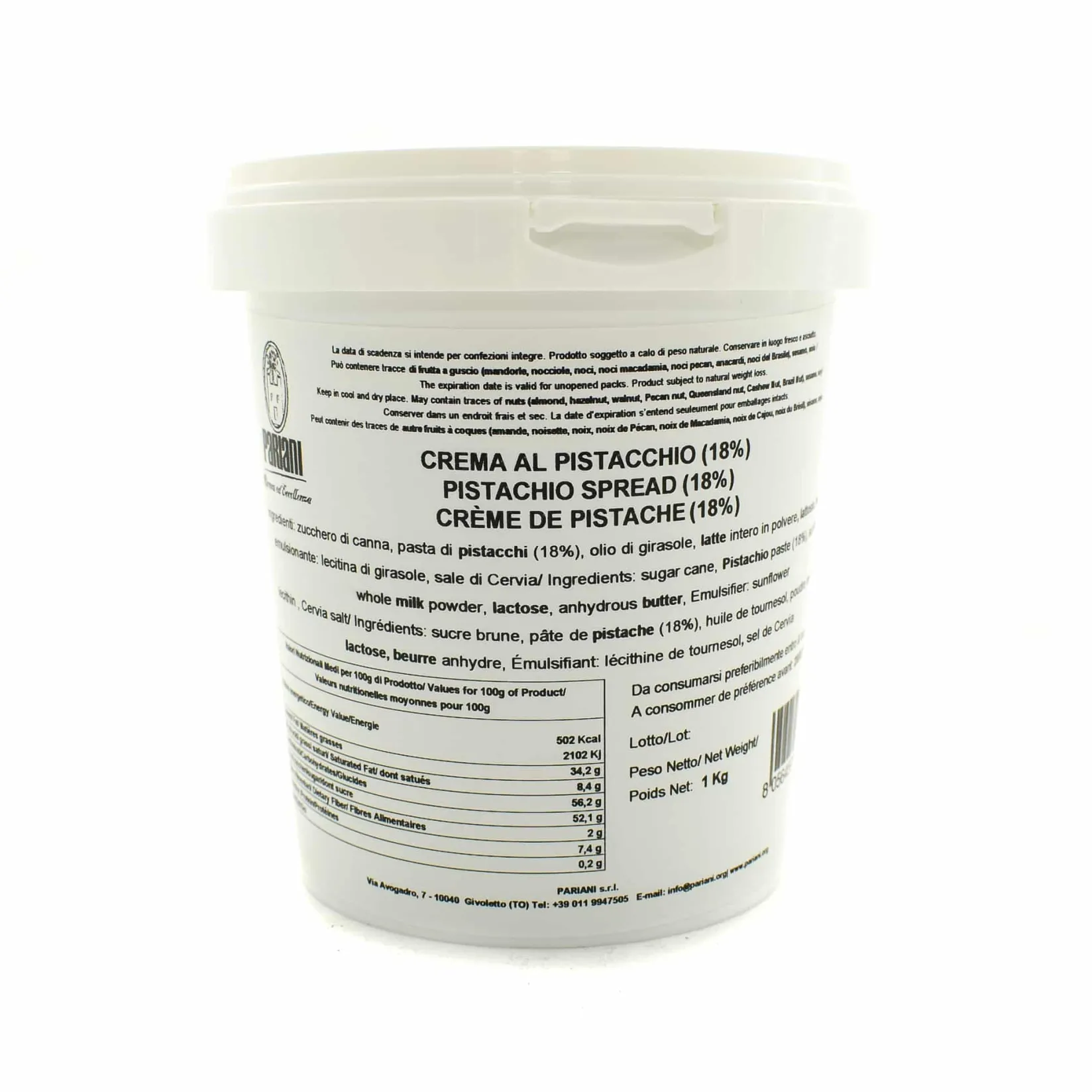 Pariani Italian Ingredients|Baking Ingredients^Pistachio Spread 18%, 1kg