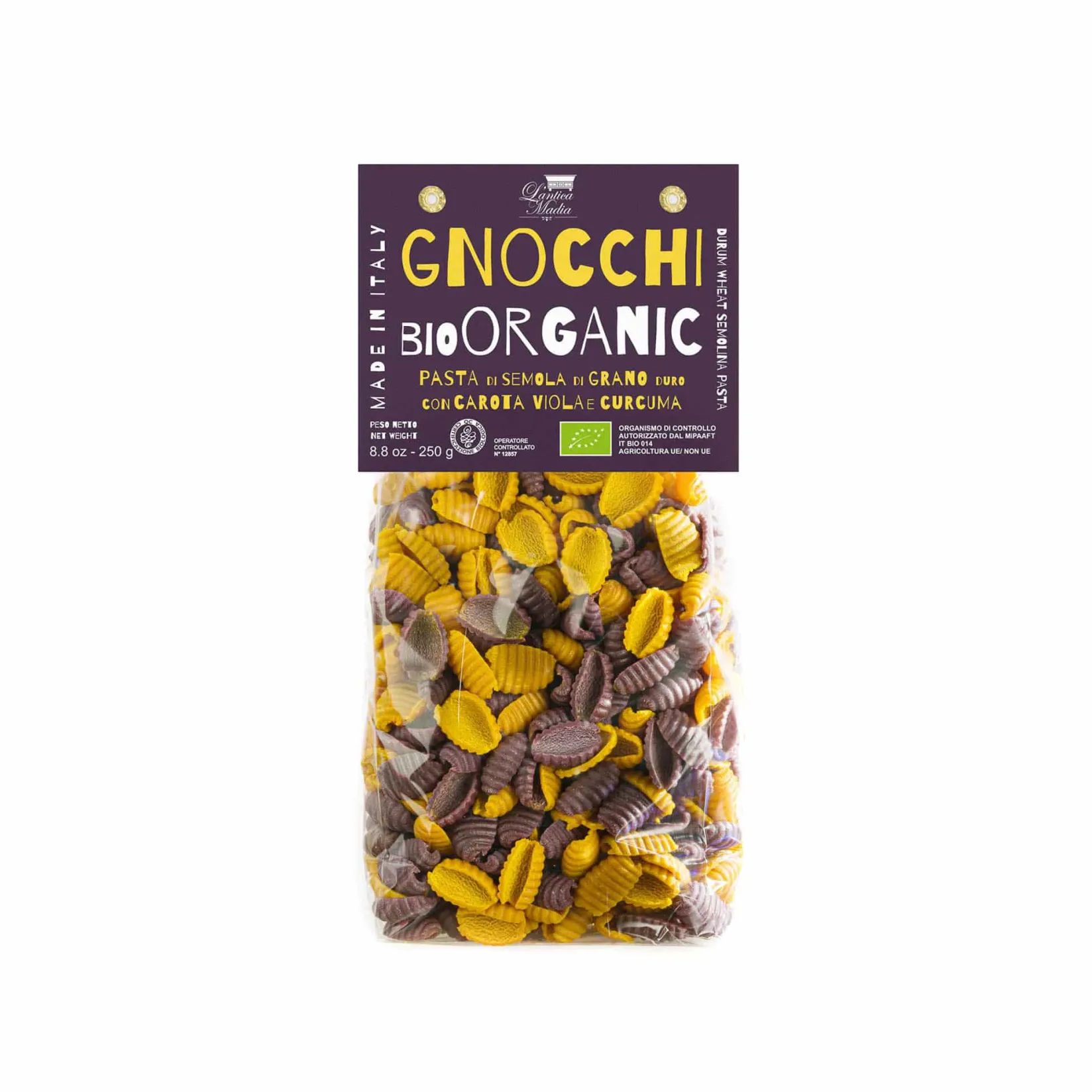 L'Antica Madia Ingredients Brands|Pasta, Rice & Beans^Pasta L'Antica Organic Gnocchi Pasta Turmeric & Purple Carrot, 250g