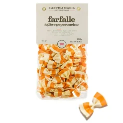 L'Antica Madia Pasta, Rice & Beans|Ingredients Brands^Pasta L'Antica Striped Farfalle with Garlic & Chili, 250g