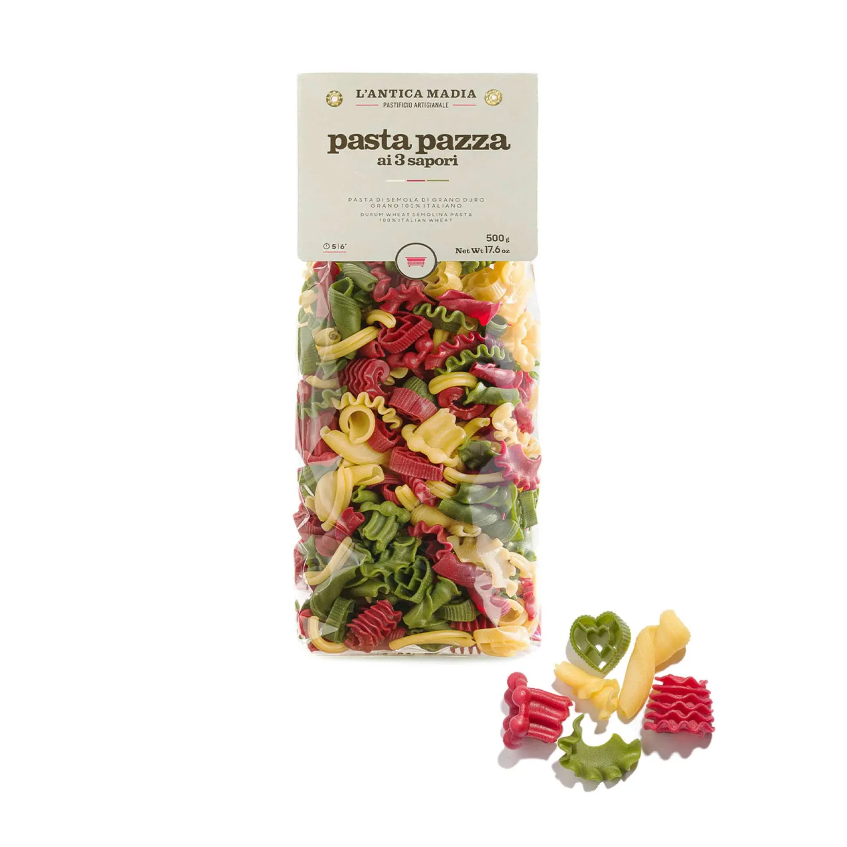 L'Antica Madia Ingredients Brands|Pasta, Rice & Beans^Pasta L'Antica Tricolore Pasta Pazza, 500g