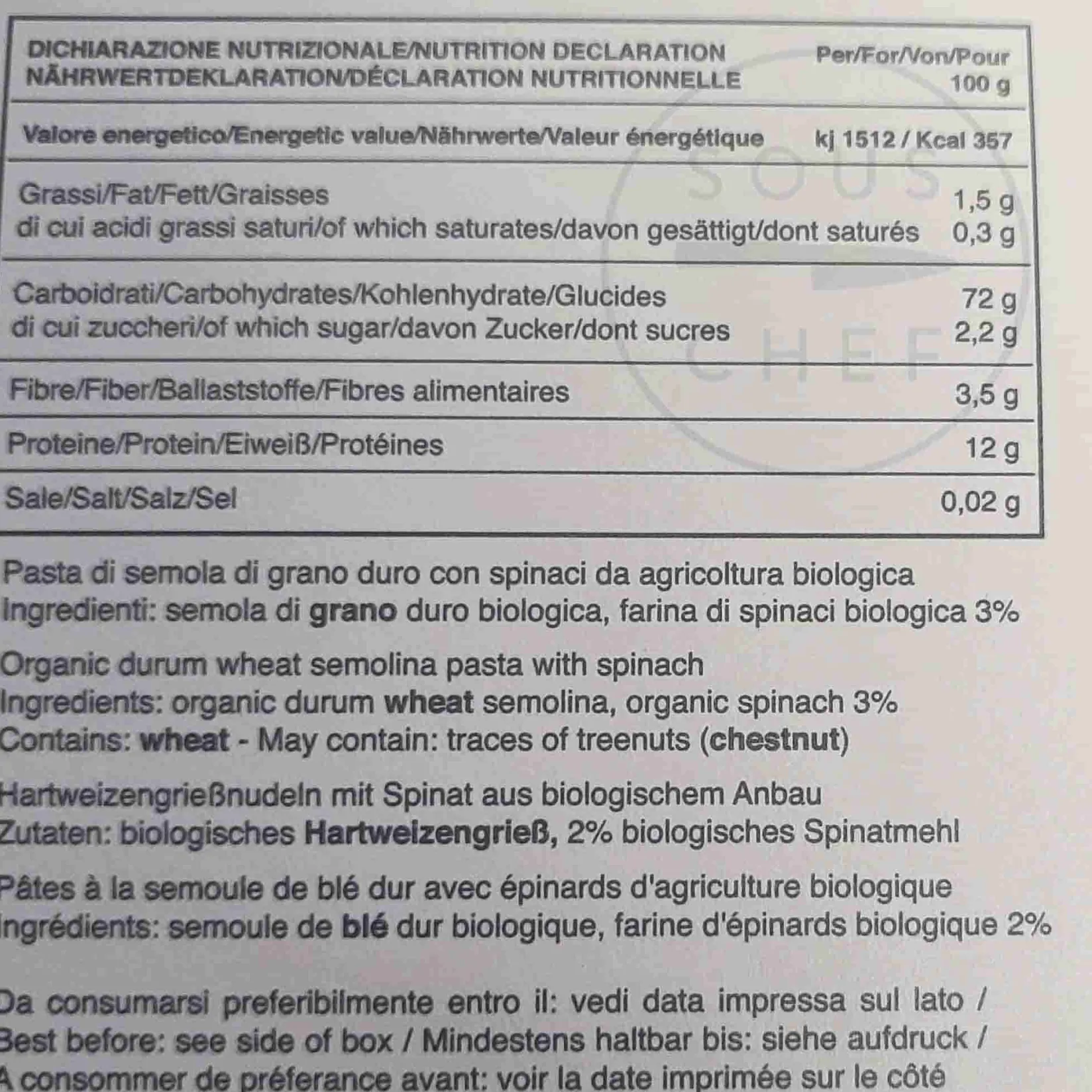 Pasta Liguria Italian Ingredients|Pasta, Rice & Beans^Taglierini Verdi, 500g