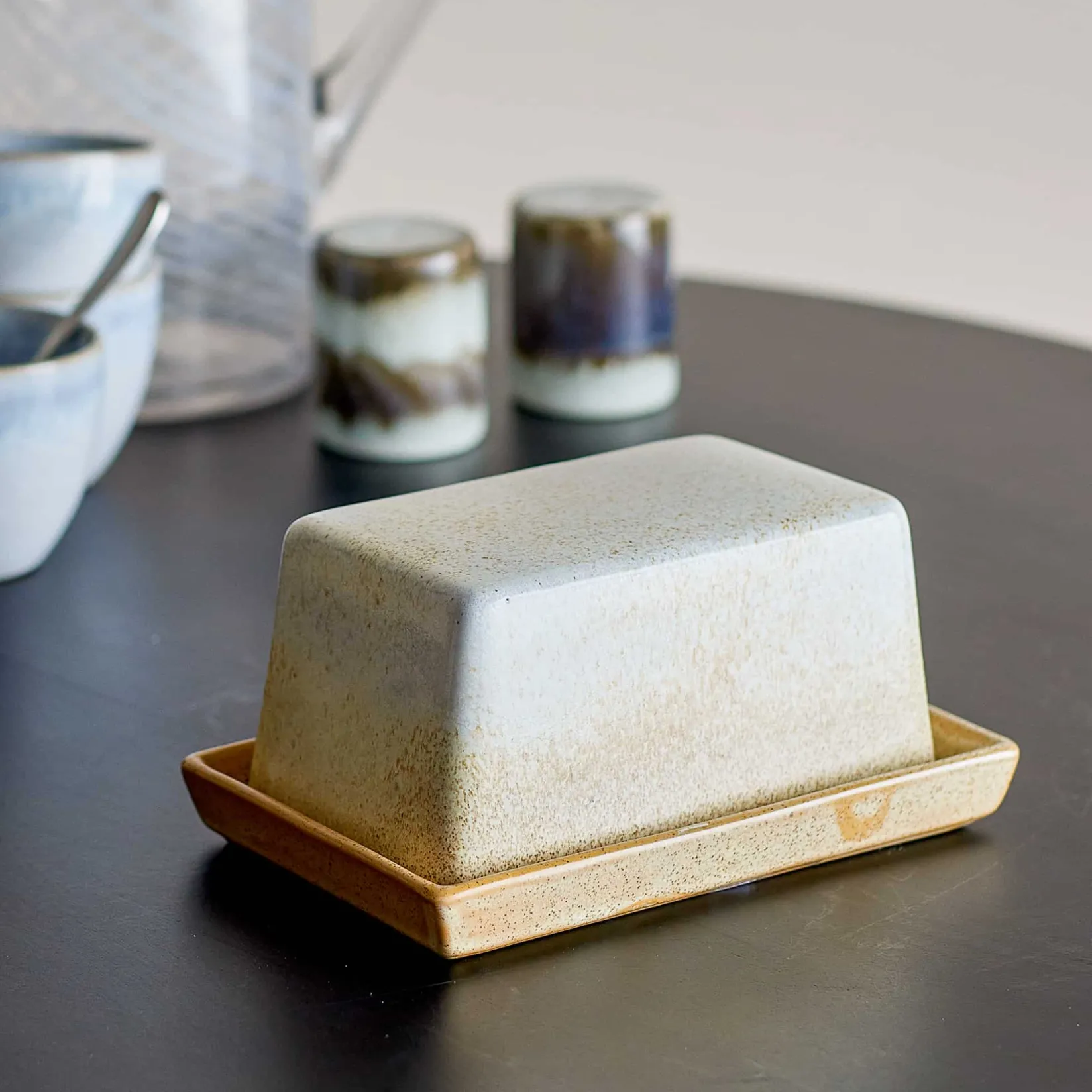 Bloomingville Tableware Brands^Paula Cream Stoneware Butter Dish