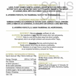 Perello Spanish Ingredients|Snacks^Salted Marcona Almonds, 150g