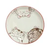 Kiji Stoneware & Ceramics Tableware Brands|Japanese Ingredients^Pink Lucky Cat Japanese Side Plate, 19.5cm