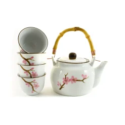 Kiji Stoneware & Ceramics Japanese Ingredients|Japanese Tableware^Pink Sakura Tea Set, 800ml