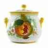 Tuscan Handmade Italian Ingredients|Serveware^Pomegranate-Painted Terracotta Cooking Pot, 20cm