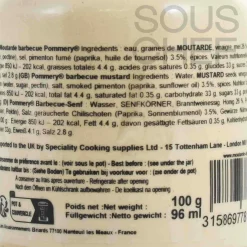 Pommery Ingredients Brands|Sauces & Condiments^BBQ Mustard, 100g