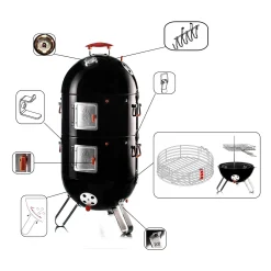 ProQ American Ingredients|Bbq & Smoking^Frontier Elite 3in1 BBQ Smoker