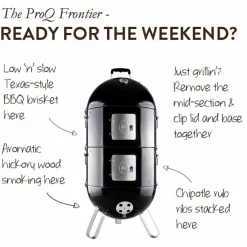 ProQ American Ingredients|Bbq & Smoking^Frontier Elite 3in1 BBQ Smoker