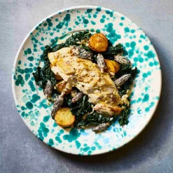 Puglia Handmade Italian Ingredients|Crockery & Dinnerware^Puglia Aquamarine Splatter Large Salad Bowl, 28cm