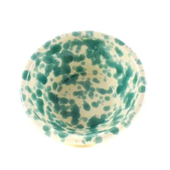 Puglia Handmade Italian Ingredients|Crockery & Dinnerware^Puglia Aquamarine Splatter Bowl, 12cm