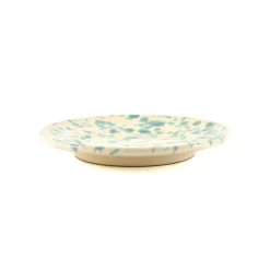 Puglia Handmade Italian Ingredients|Plates^Puglia Aquamarine Splatter Side Plate, 19cm