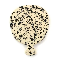 Puglia Handmade Italian Ingredients|Serveware^Puglia Black Splatter Ceramic Serving Board, 25cm