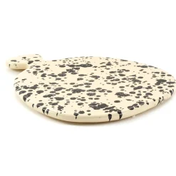 Puglia Handmade Italian Ingredients|Serveware^Puglia Black Splatter Ceramic Serving Board, 25cm