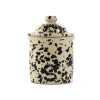 Puglia Handmade Tableware Brands|Italian Ingredients^Puglia Black Splatter Ceramic Storage Jar, 15cm
