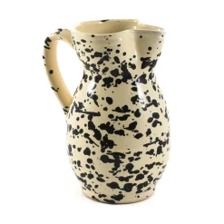Puglia Handmade Italian Ingredients|Tableware Brands^Puglia Black Splatter Ceramic Pitcher